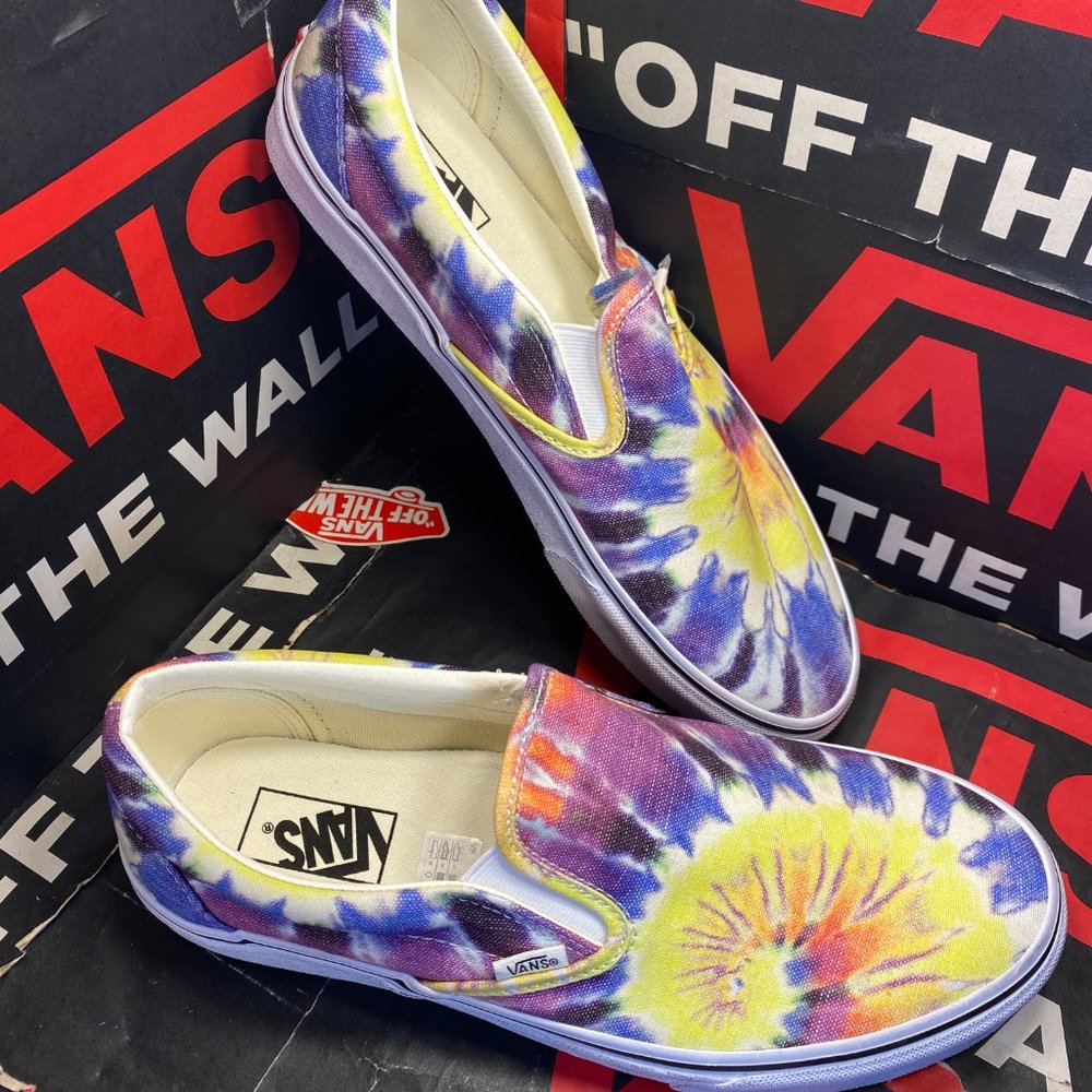 Vans Men's 4.5/Women's 6 Classic Slip On Washed Tie Dye [VN0A4U3819X]